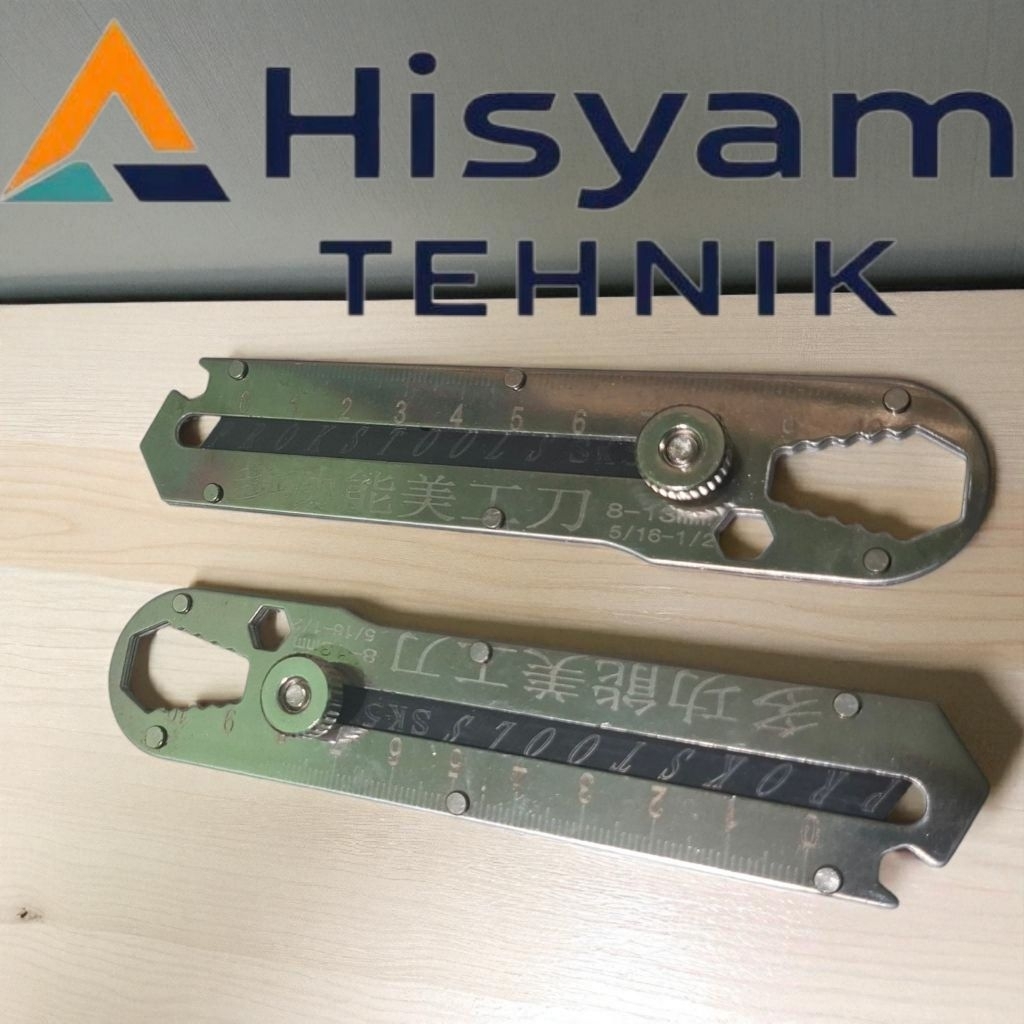 

Cutter Besi Stainless Steel 9in1 Pisau Cutter 15mm Pemotong Serbaguna Anti Karat 9 in 1 Isi Cutter