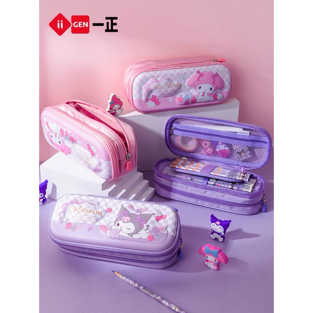 

iiGEN Kotak Pensil 2tingkat Ori Sanrio Kotak Pensil Kuromi Melody