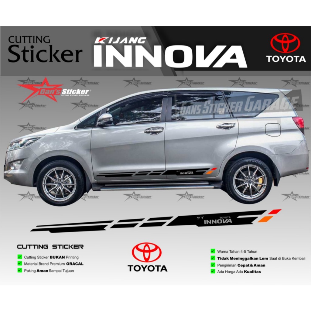 Sticker Cutting Toyota Kijang Innova Reborn Aksesoris Mobil Kijang Innova Reborn