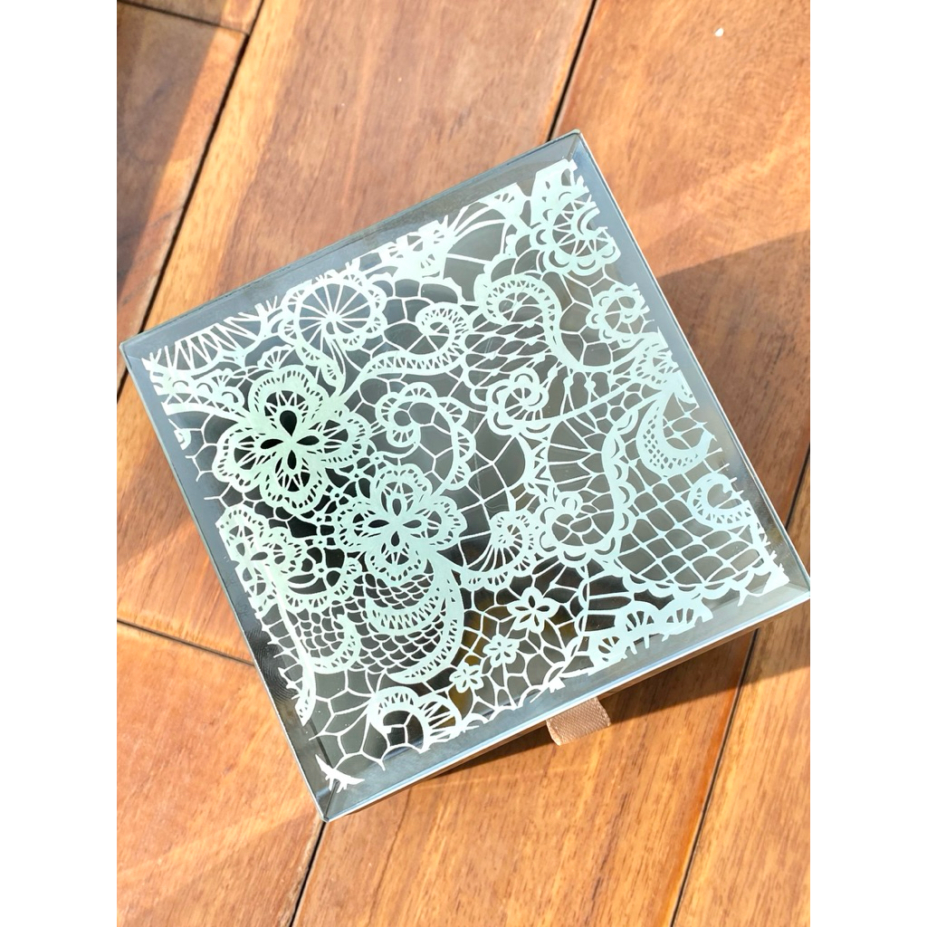 AVON Mirrored Trinket Box – Vintage with Original Box | Decorative Glass Cube