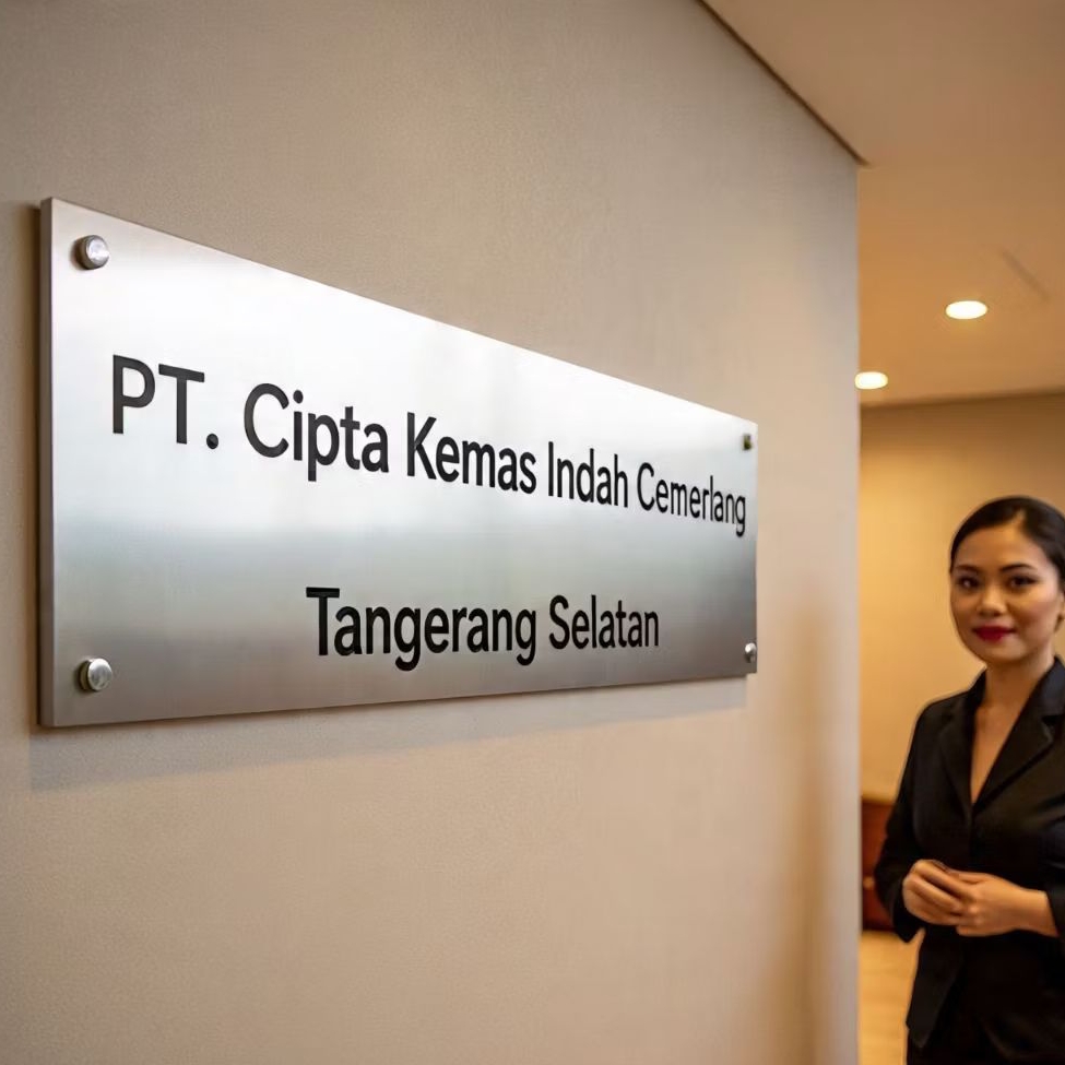 

Name Plate Perusahaan Stainless Steel