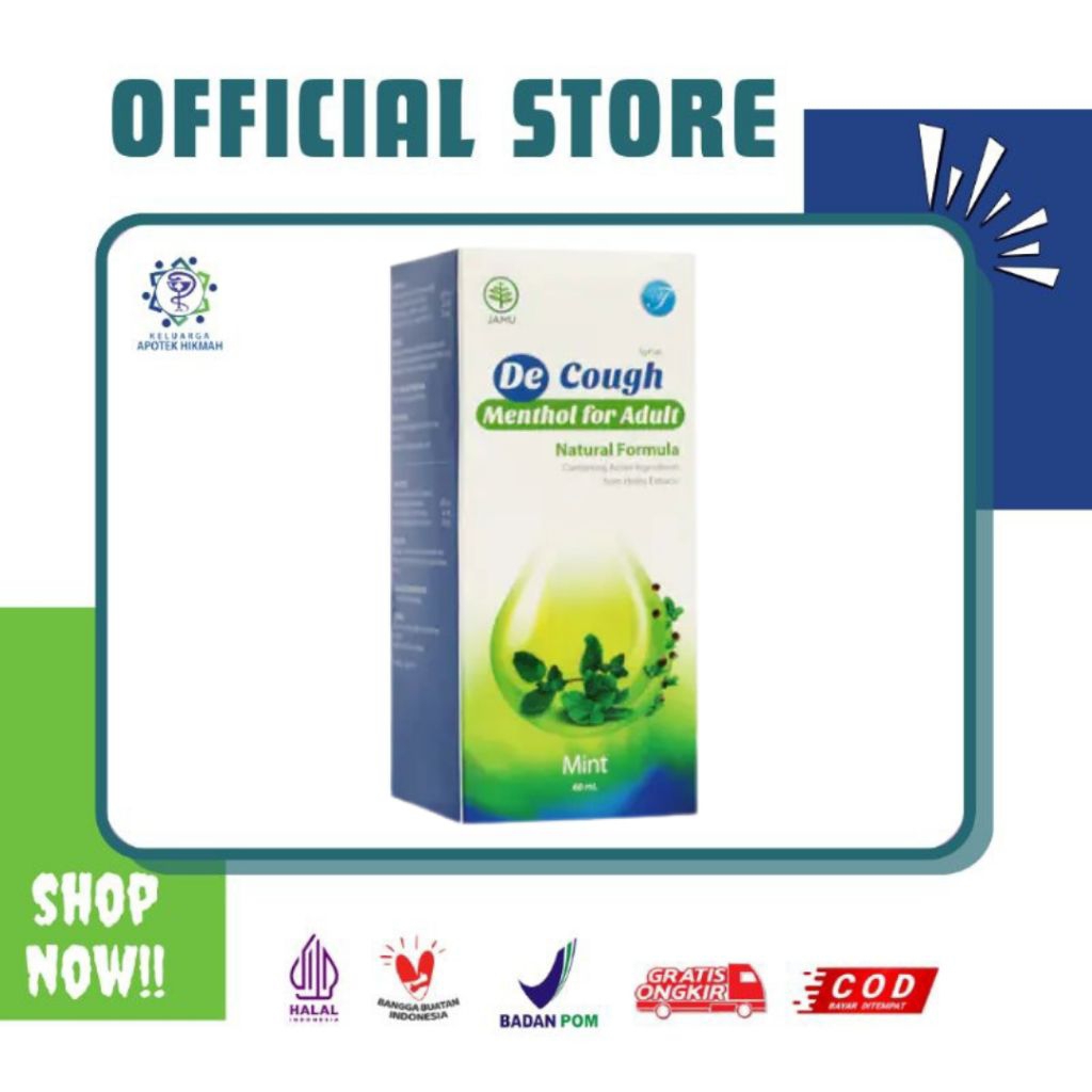 

De cough syrup menthol for adult atasi masalah kesehatan batuk mint