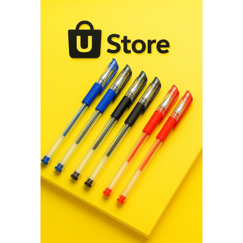 

Pena Gel 0.55mm Standard Pulpen gel tinta cair Alat Tulis Sekolah Kantor Pen Warna Hitam