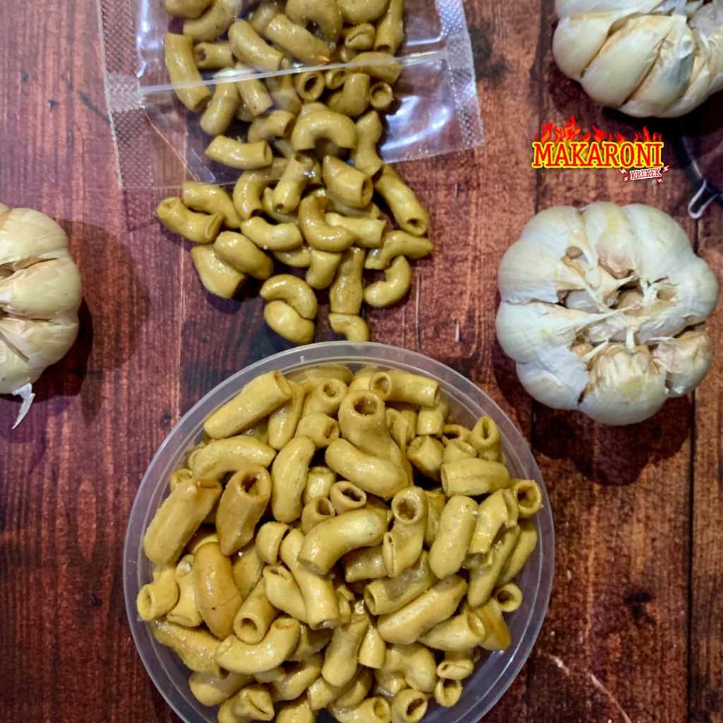 

Makaroni Bantet Krekek - Original Bawang Asin dan Original Daun Jeruk - 80gr, 200gr dan 500gr