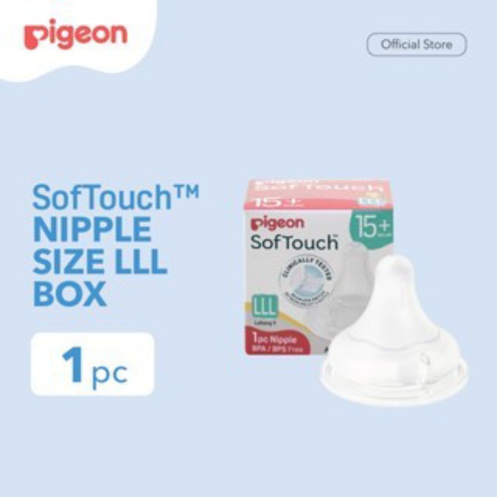 PIGEON SOFTOUCH NIPPLE 15+ LLL LUBANG Y