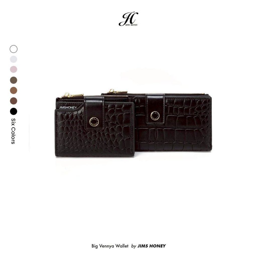 JIMS HONEY Dompet Wanita BIG VENNYA WALLET Dompet Uang Kartu Koin Kulit PU