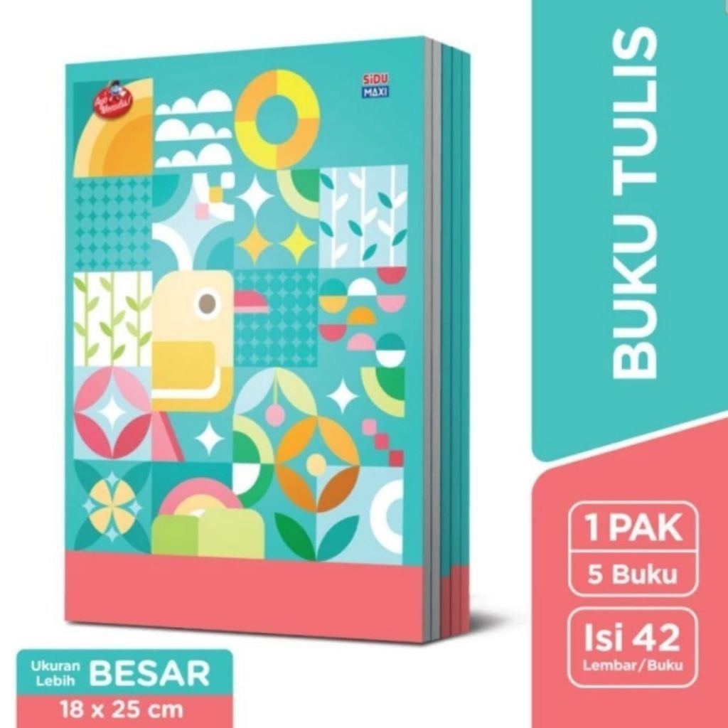 

Buku tulis sidu maxy 42 lembar (1pack isi 5 buku)