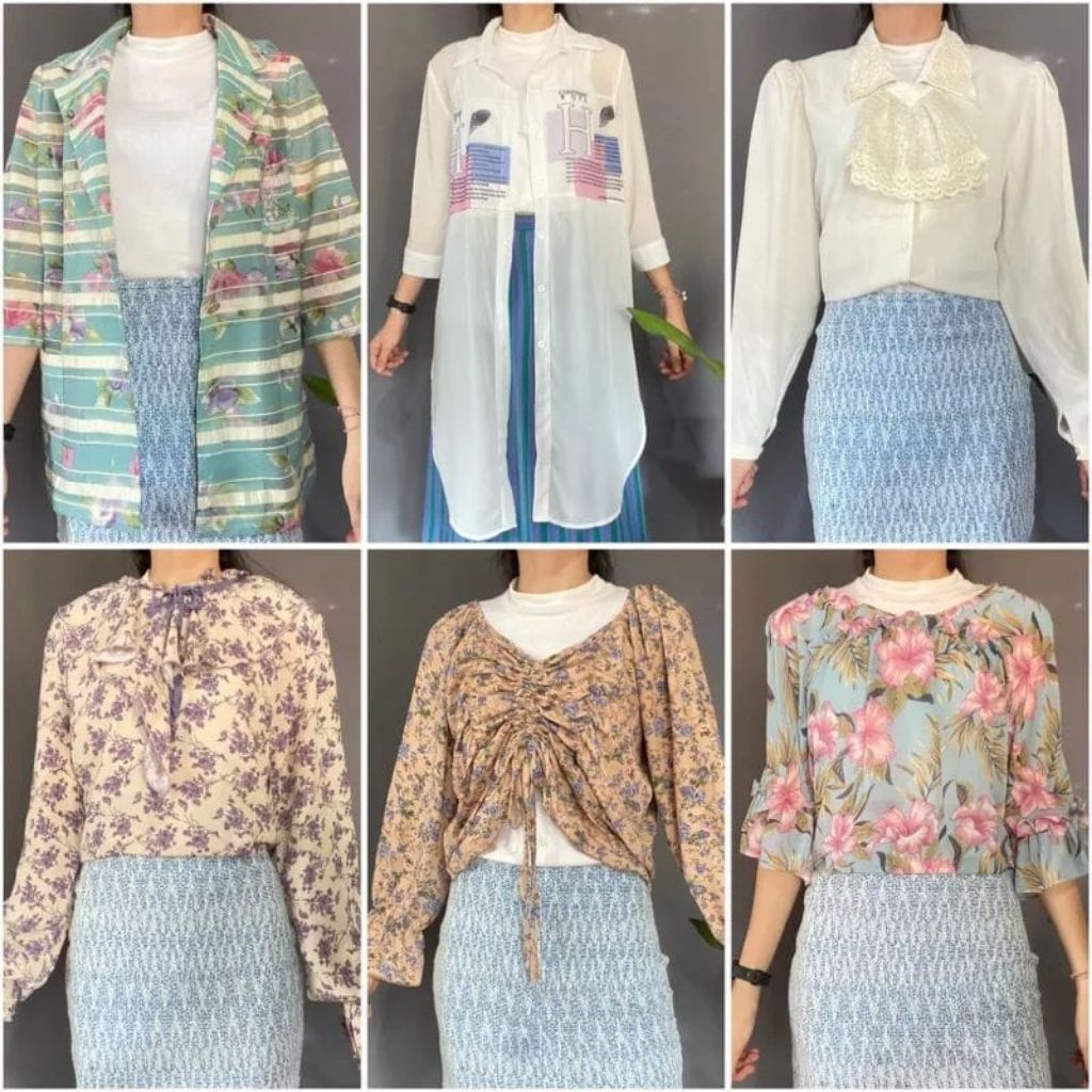 BLOUSE SIFON/ BLOUSE WANITA/ BLOUSE CROP / BLOUSE VINTAGE / ATASAN WANITA / ATASAN WANITA KEKINIAN
