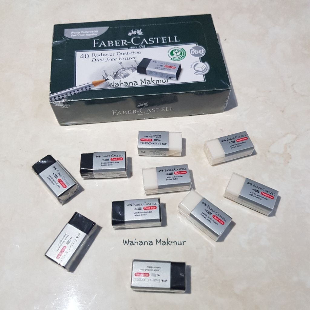

Penghapus pensil hitam/putih Faber Castell kecil