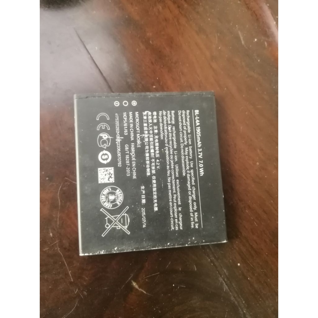 baterai batere nokia lumia 535 rm 1090 original cabutan 100 %