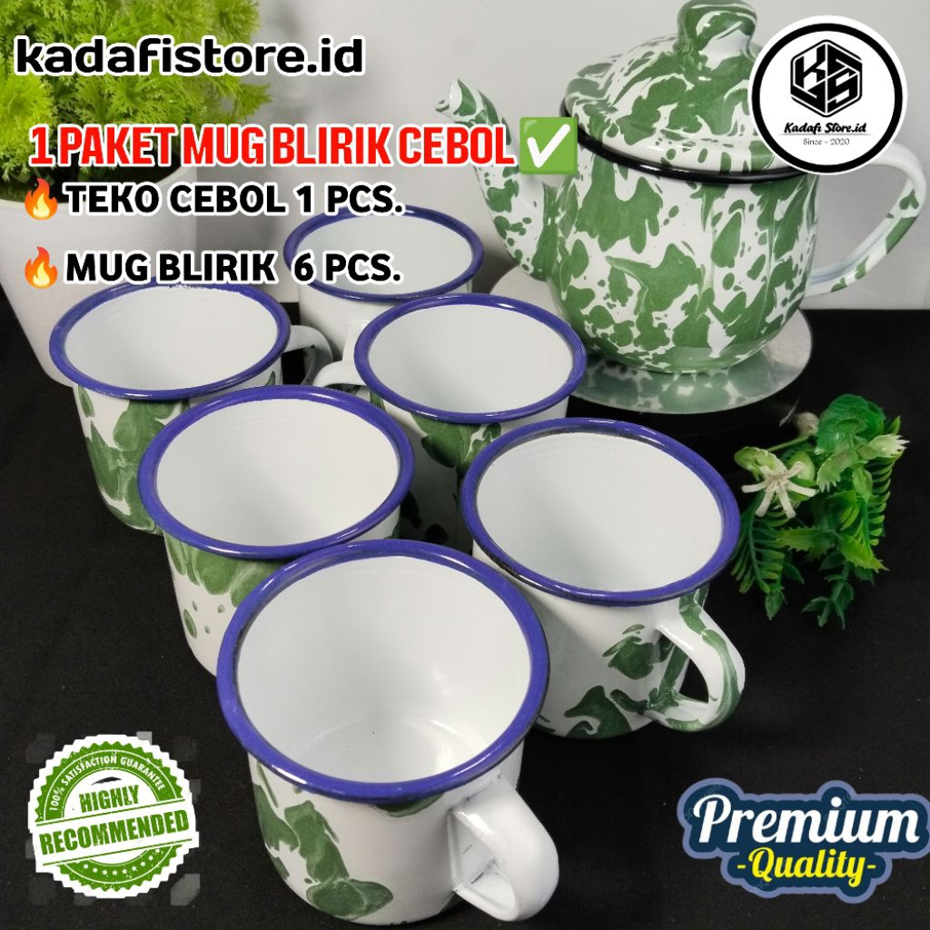 Teko Blirik Cebol 1 Set jadul/ teko blirik jadul / teko jadul enamel / teko enamel blirik / teko bli
