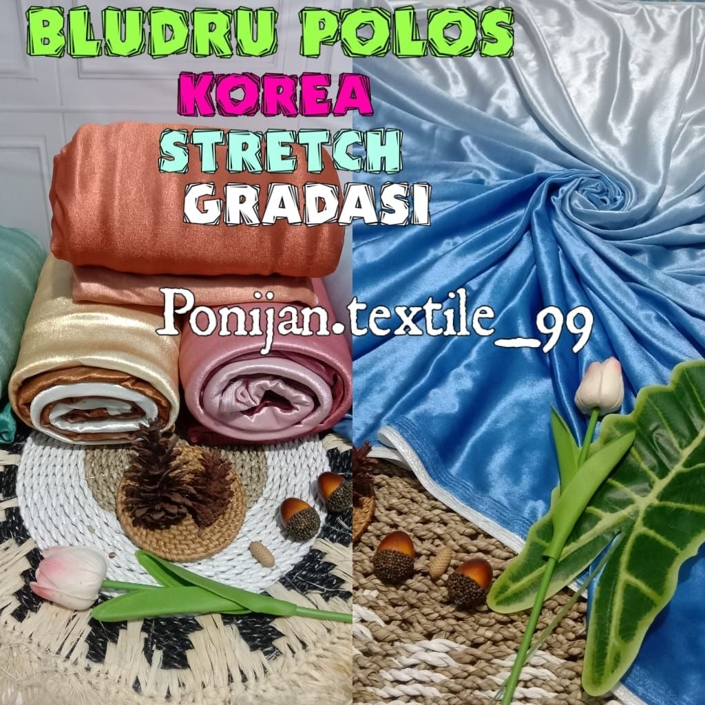 ✅Kain Bludru Velvet Super Stretch Korea Premium / Bludru velvet Gradasi Ombre