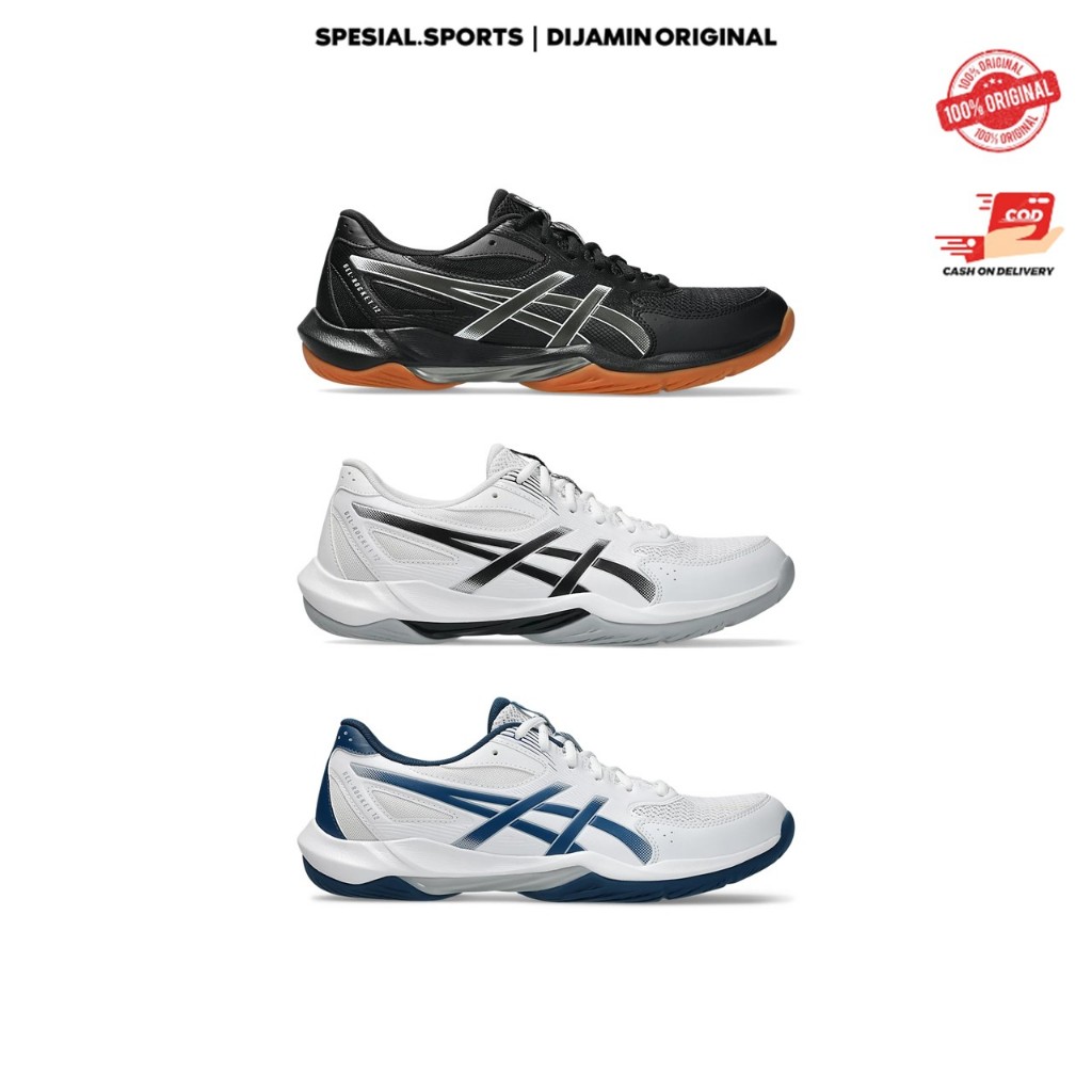 Asics GEL ROCKET 12 - Sepatu Tennis Badminton Original