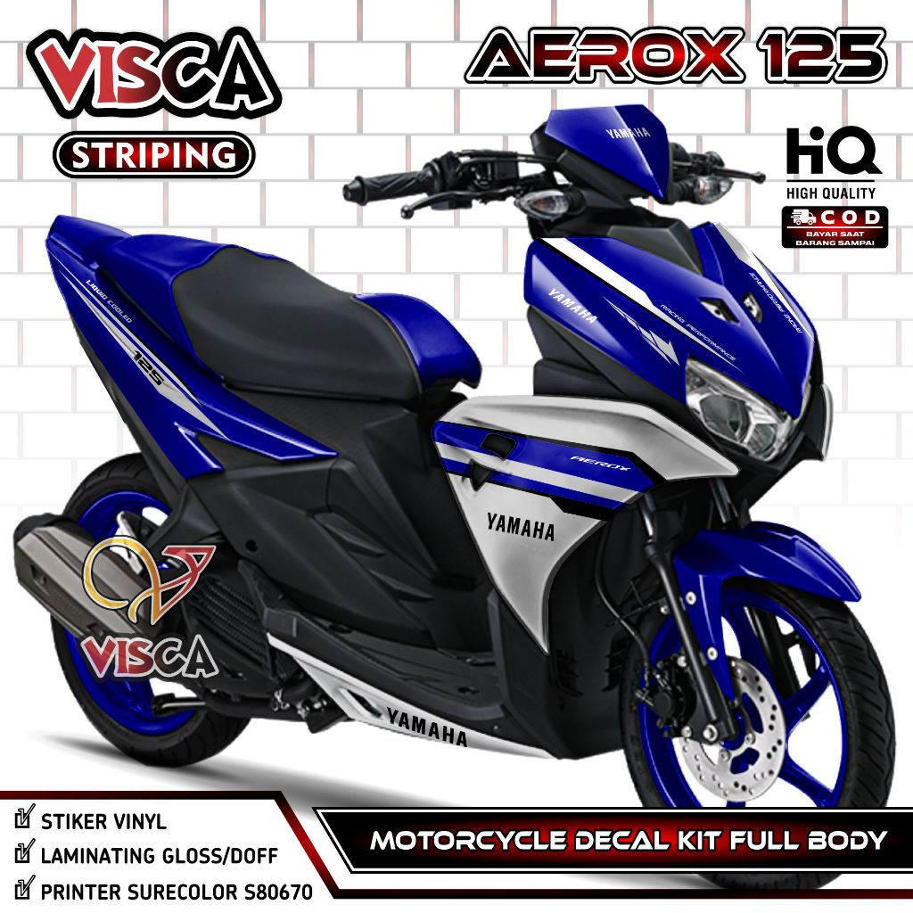 Decal Aerox 125 Fullbody - Stiker Aerox 125 Full Body - Dekal Aerox 125 - Striping Aerox 125 Variasi