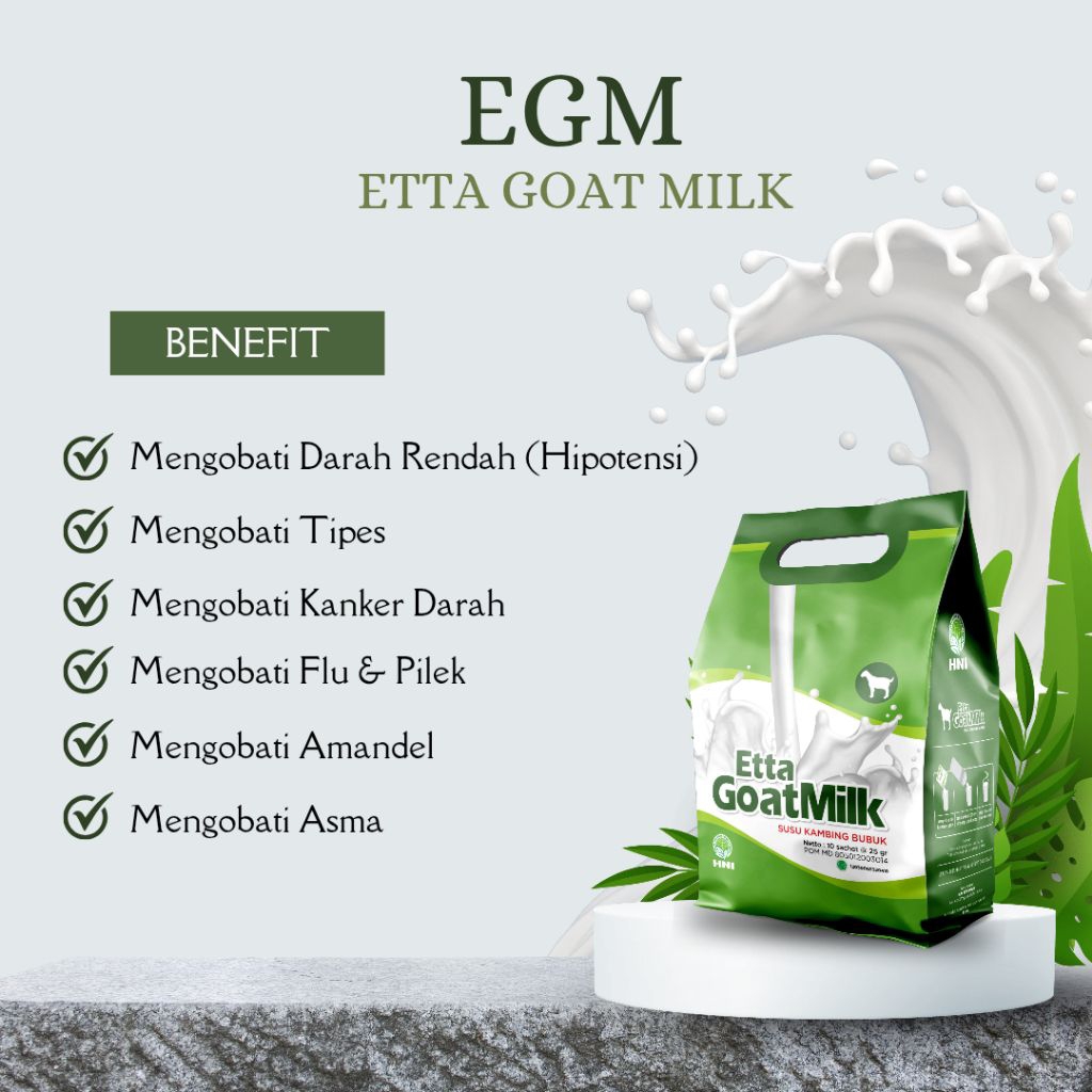 

HNI Susu Etta Goat Milk- EGM (Original/Gula Aren/Coklat) Susu kambing