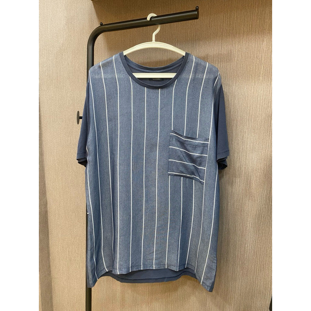ZARA Man Striped Pocket T-Shirt original