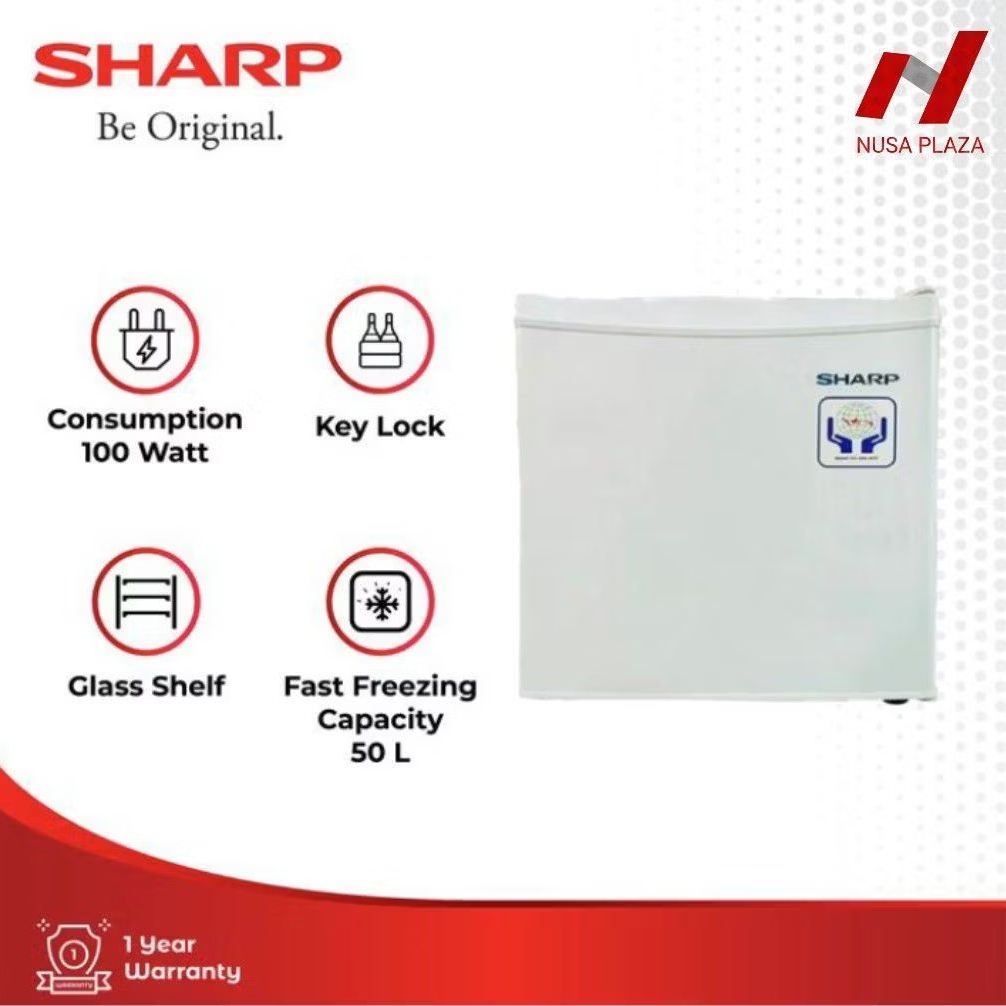KULKAS SHARP MINI PORTABLE SJ-50MB-XW