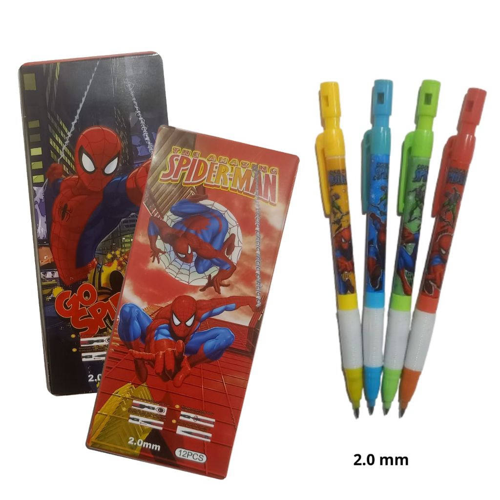 

PENCIL MEKANIK SPIDERMAN || 12 PCS PENCIL MEKANIK