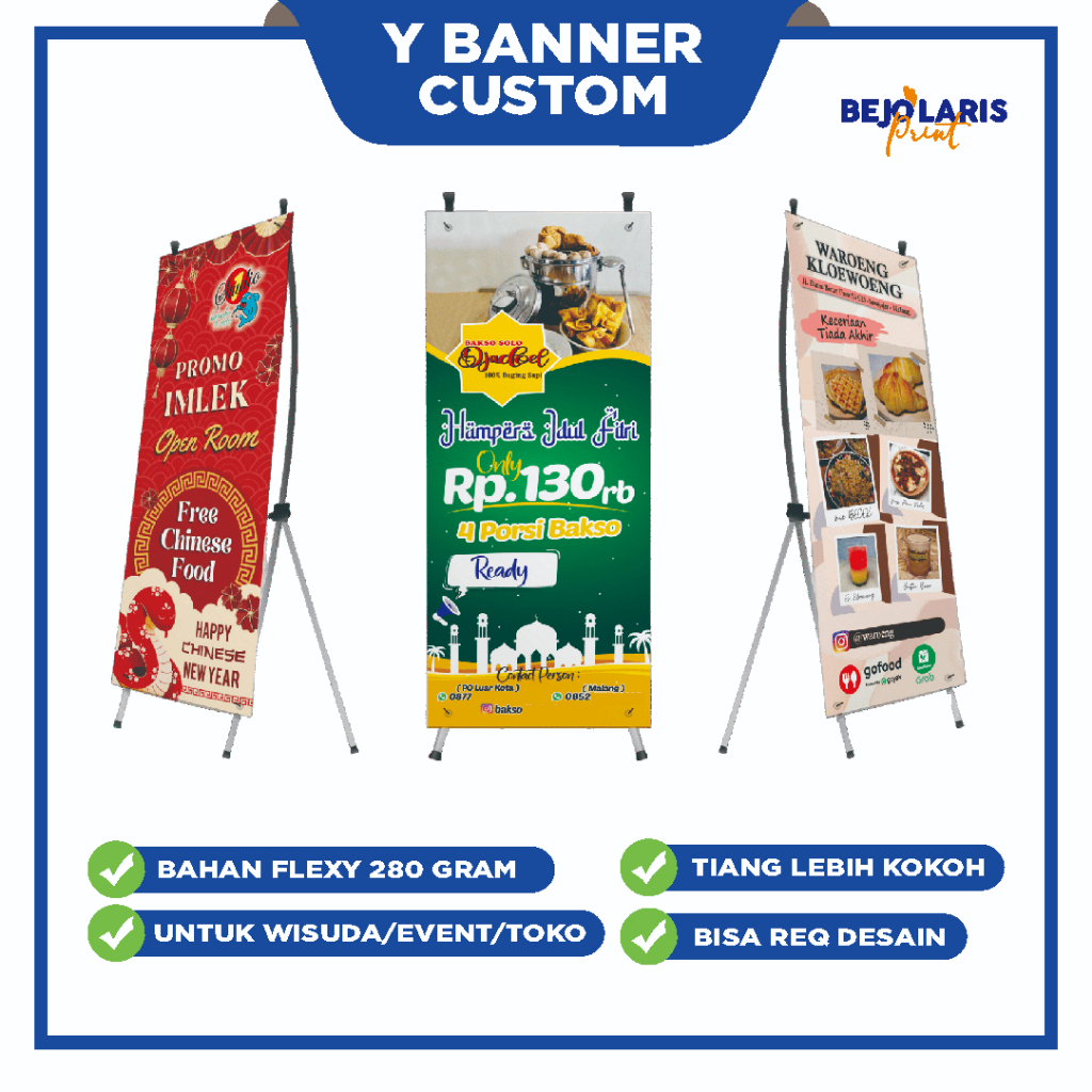 Y BANNER X BANNER Y BANNER JUALAN X BANNER CUSTOM Y BANNER STAND Y BANNER 60x160 X BANNER 160x60