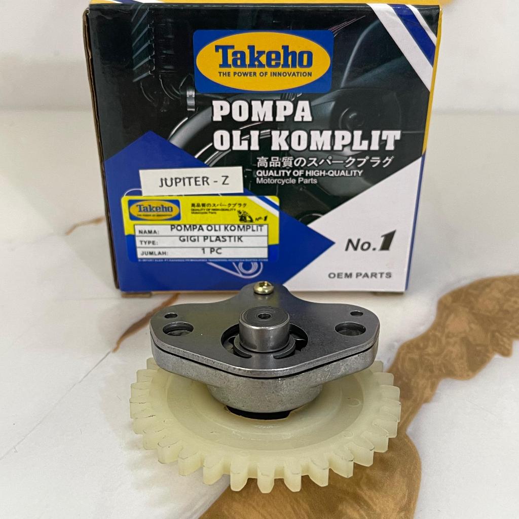 TAKEHO - POMPA OLI KOMPLIT MOTOR JUPITER Z (GIGI PLASTIK)