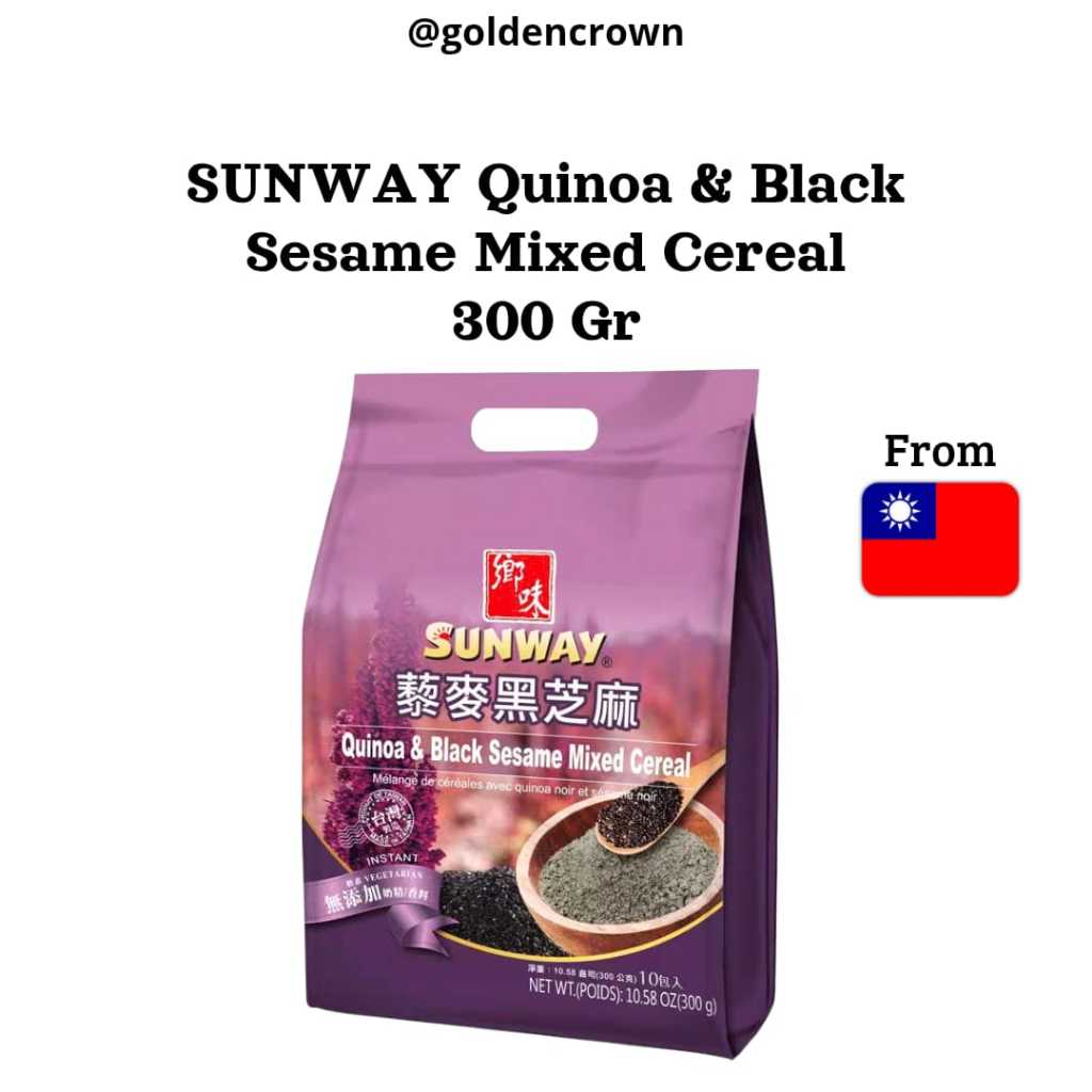 

Sunway Quinoa & Black Sesame Mixed Cereal / Minuman Sereal Campuran Quinoa dan Wijen Hitam 300g