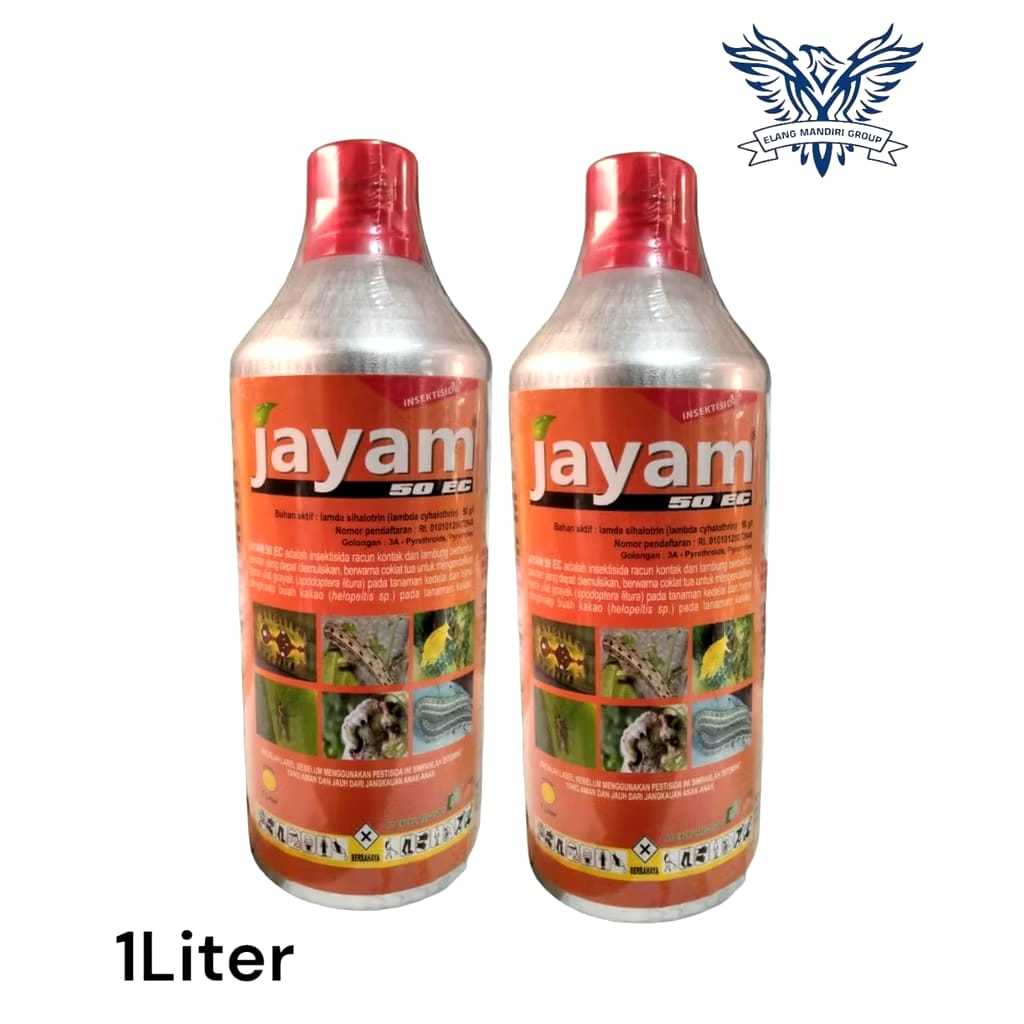 Jayam 50EC 1 Liter Lamda Sihalotrin 25 g/l Insektisida Pembasmi hama ulat grayak pada tanaman excel