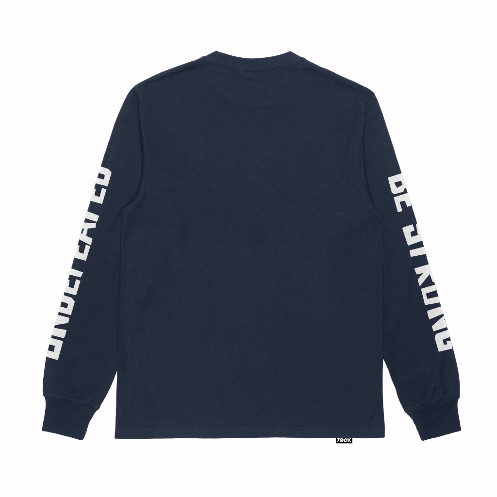 Troy Company Longsleeve Tshirt Navy Strong Undefeated - Kaos Lengan Panjang Biru Navy LSD 3162