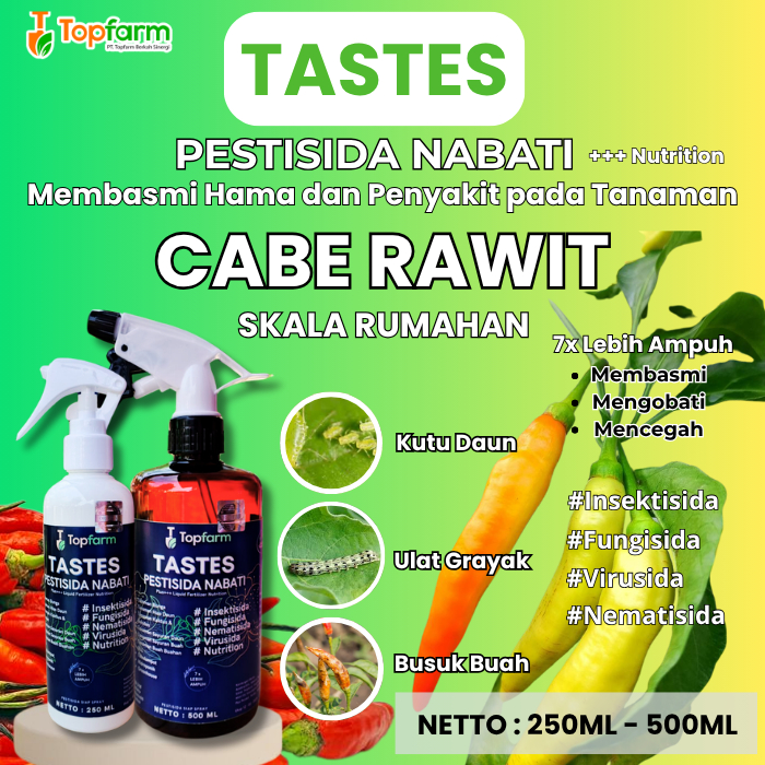 Obat Hama Penyakit Cabe Rawit/ Obat Semprot Hama Cabe Rawit/ Pestisida Nabati/ Pestisida Nabati Untu