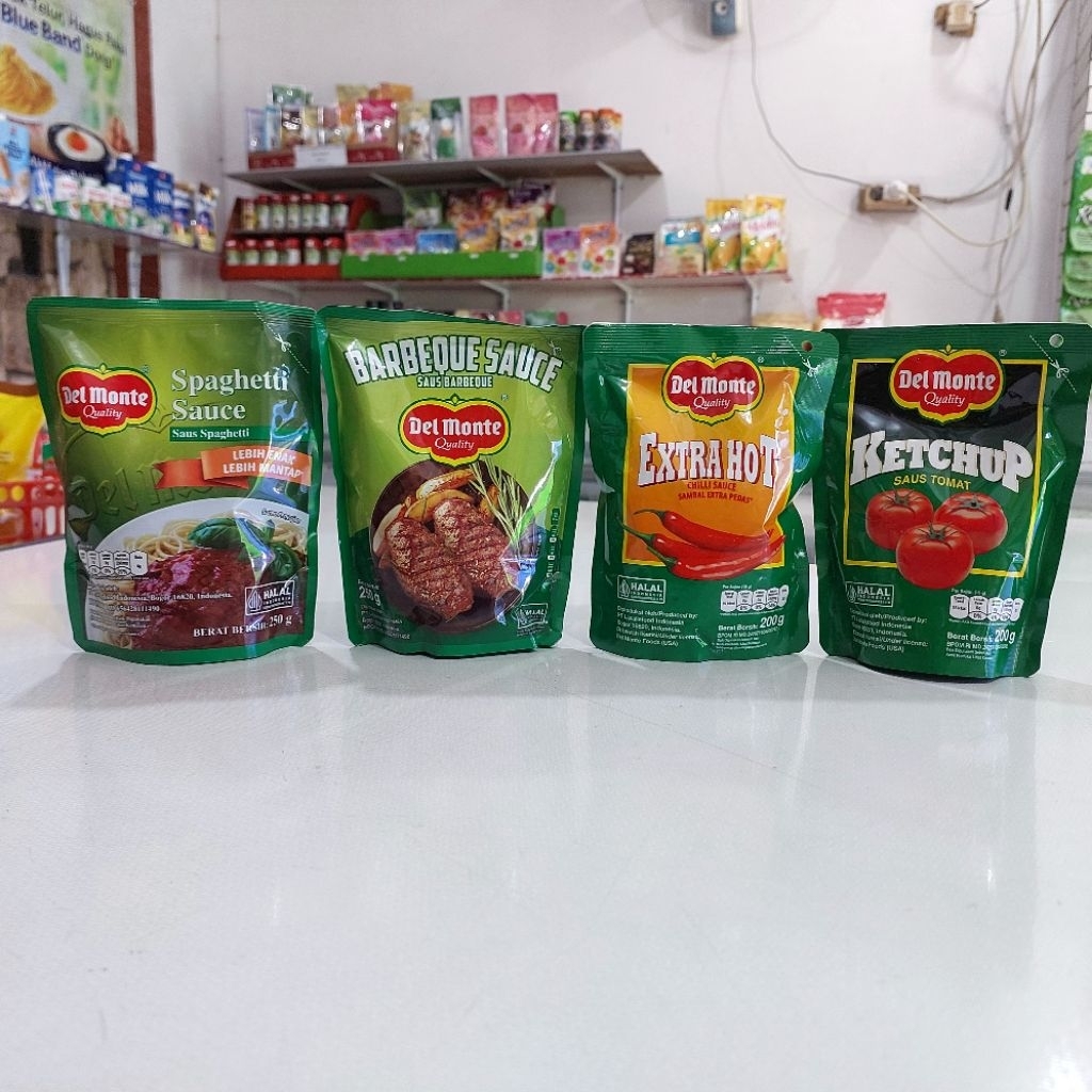 

DELMONTE SAUS Spaghetti, Baberque, Extra Hot, Tomat POUCH