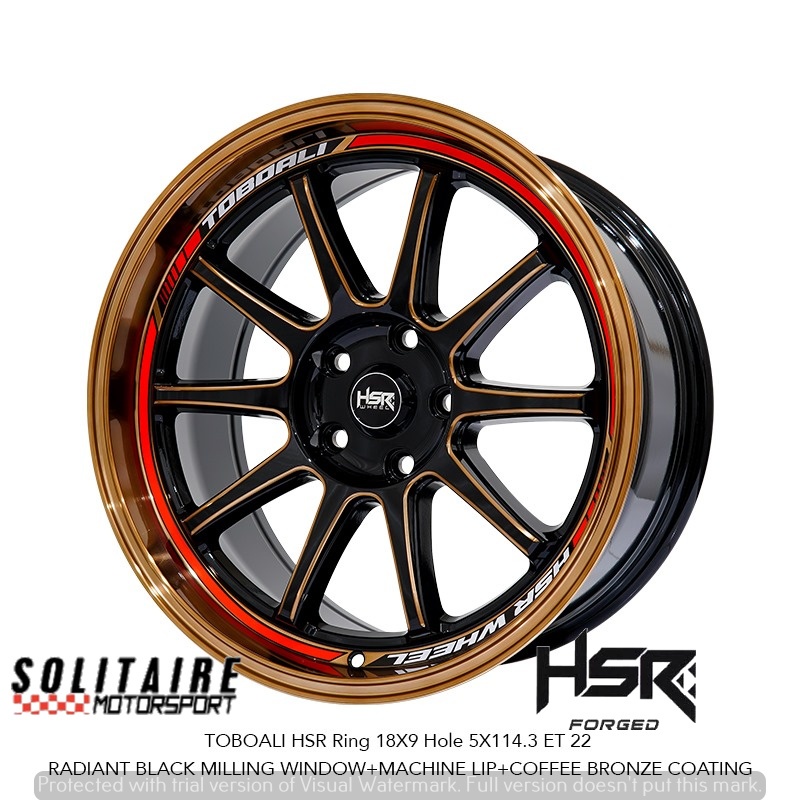 VELG RACING HSR RING 18 UNTUK MOBIL BRV, CRV, CRV NEW, LEXUS, RUSH DLL