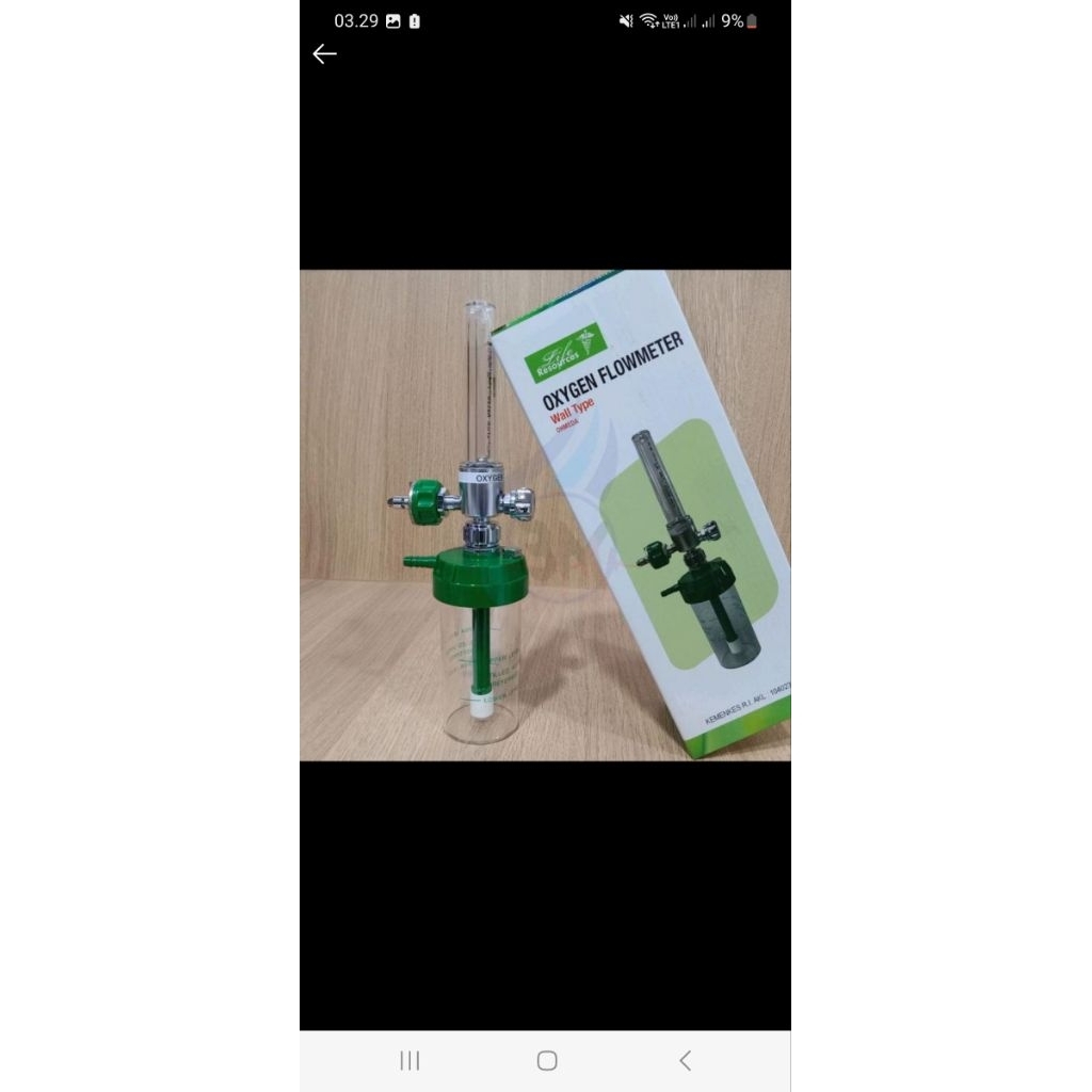 flowmeter / regulator oksigen dingding ohmeda