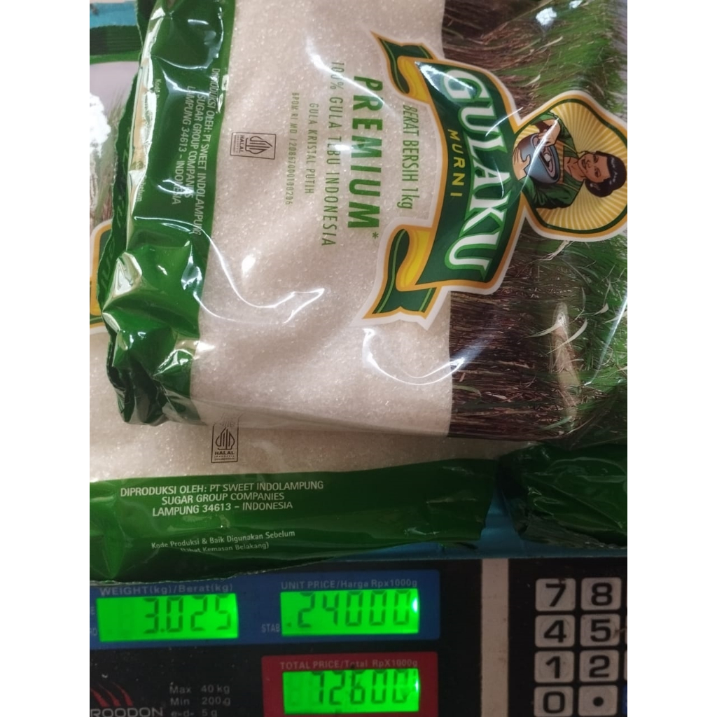 

Gula Pasir Gulaku 3 KG Putih Tebu Asli
