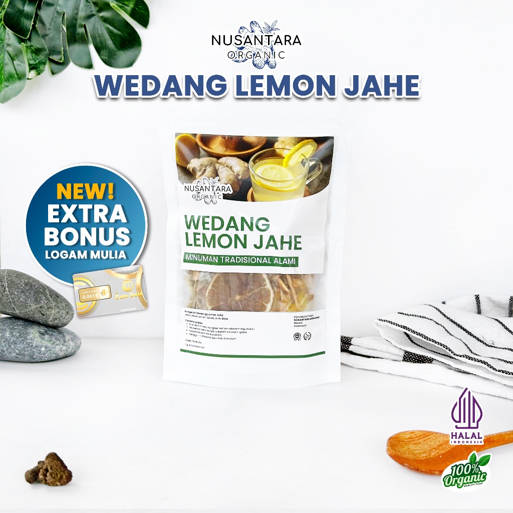 

Nusantara Organic Wedang Jahe Jeruk Lemon Rempah Herbal Alami Minuman Seduh Hangat Praktis