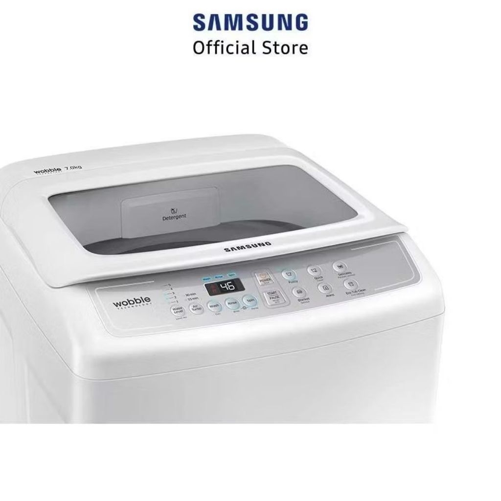 SAMSUNG Mesin Cuci Top Loading Wobble Pulsator Kapasitas WA80H4200SW