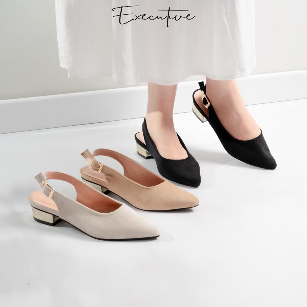 Executive EMELY Sepatu Heels Wanita 3cm | Sepatu Kerja Wanita | Sepatu Model Polos Wanita
