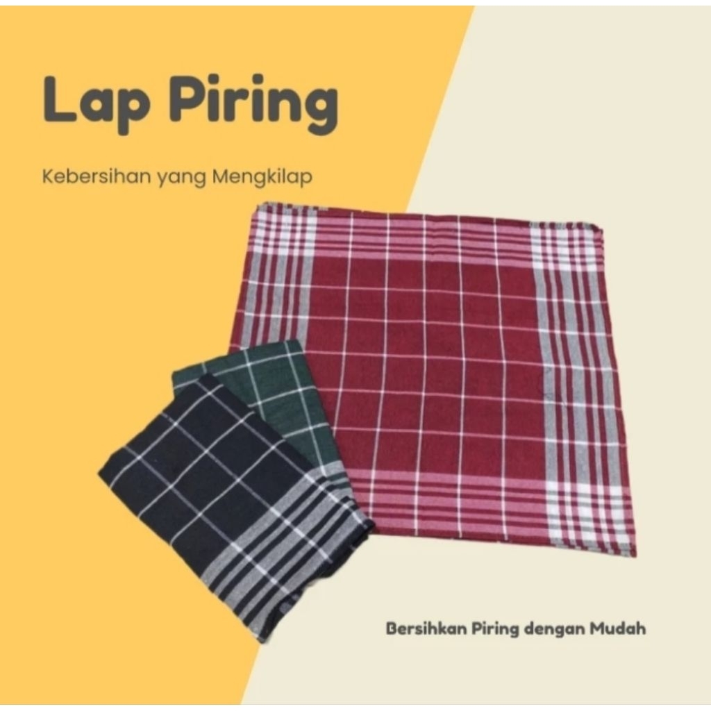 Lap Serbet Warna Warni kotak kotak