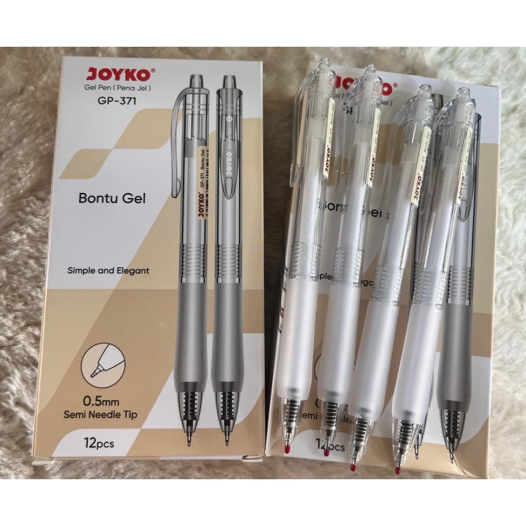 

Bolpoint Gel Pen Pulpen Pena Joyko GP-371 Bontu Gel 0.5 mm (1 Lusin )