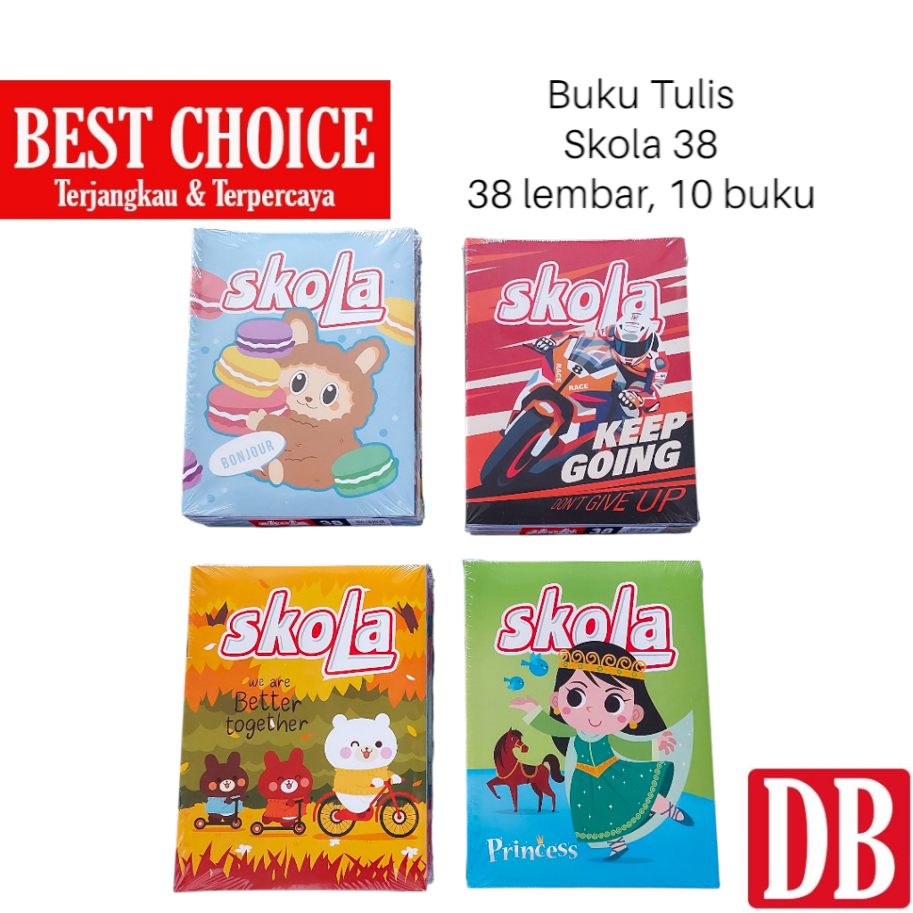 

BUKU TULIS SKOLA 38 LEMBAR BY SIDU (10PCS)