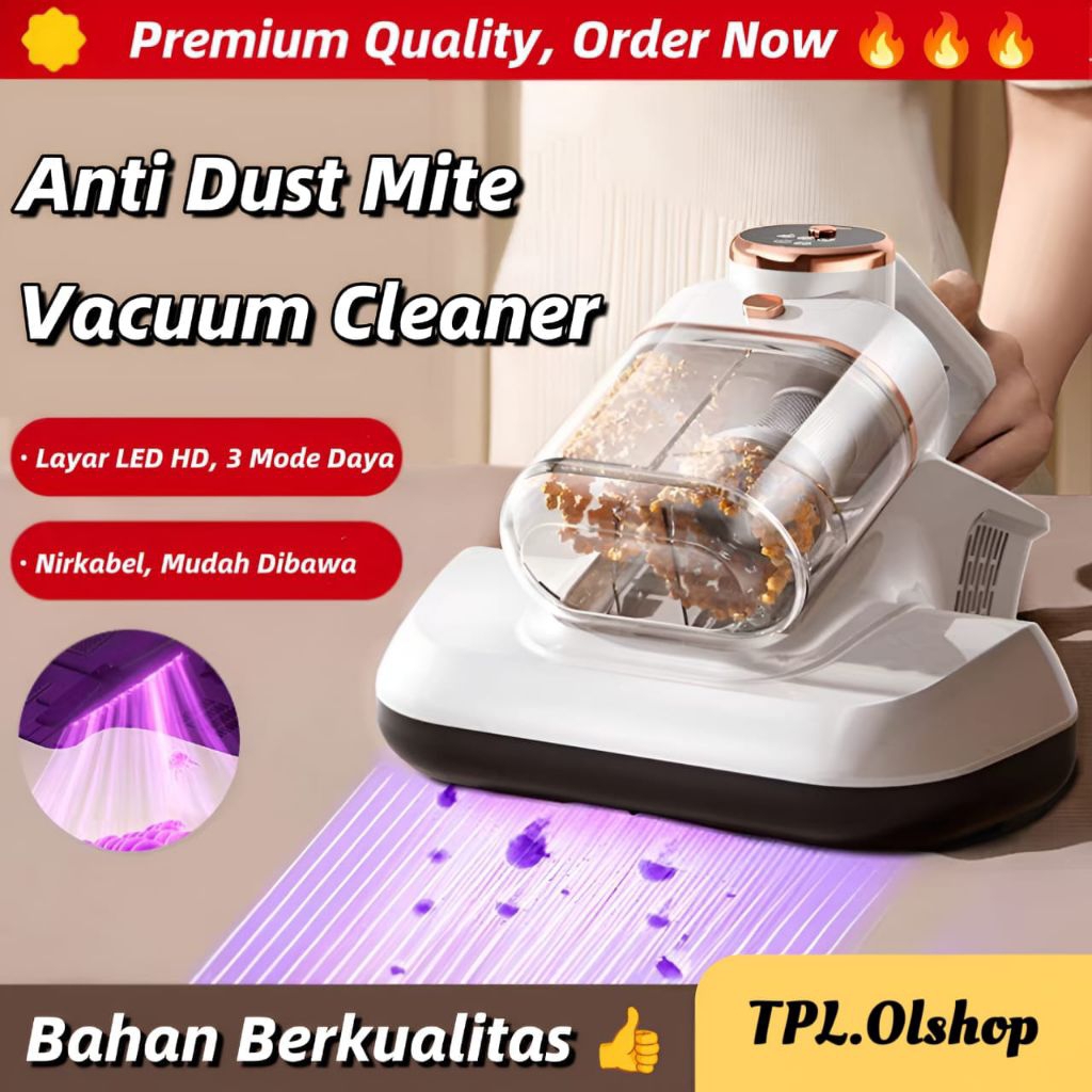 Vacuum Cleaner Kasur / UV-C Vacuum Cleaner Kasur Anti Tungau / Detektor Tungau Debu Cangkir Ganda