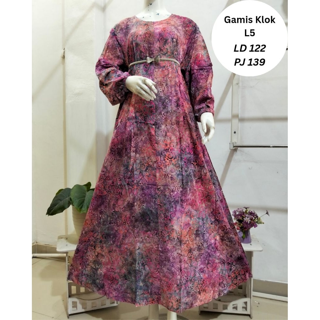 Gamis Klok/Kinanthi Batik Nusantara/Gamis Kinanthi/Kinanthi/Batik/Nusantara/Baju/Dress