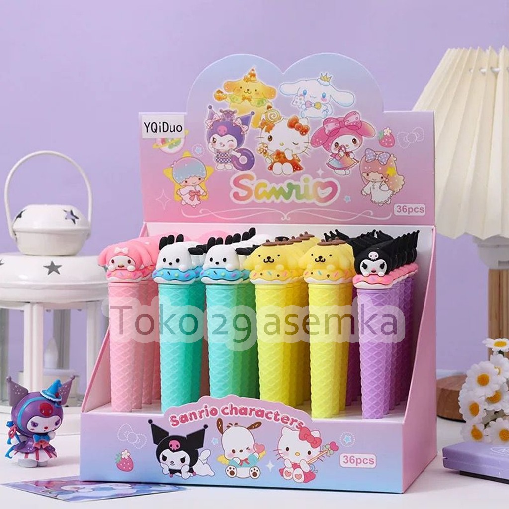 

PULPEN ES KRIM CONE SANRIO V2 MURAH KUROMI CINNAMOROLL MELODY PURIN BOLPEN ALAT TULIS SEKOLAH