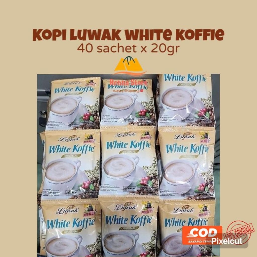 

Kopi Luwak White Koffie 4Rtg (1Rtg isi 40sachet) 20gr