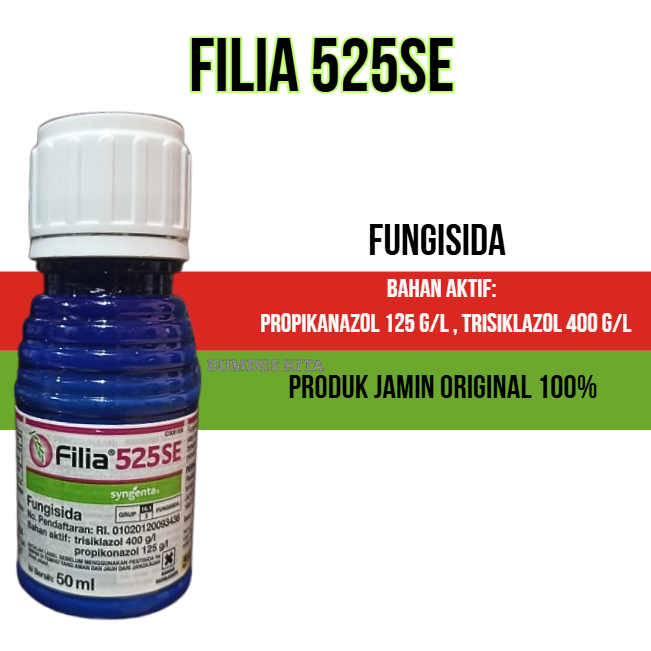 Fungisida FILIA 525SE Syngenta 50 ml / Filia 525 se Fungisida Tanaman Padi Original Kemasan Pabrik