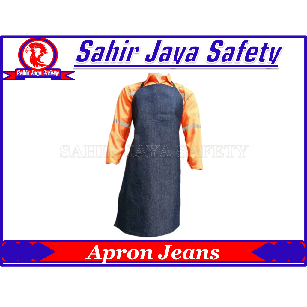 Apron Dada Jeans Apron Dapur barista Pelindung Dada Celemek Bahan Jeans Apron Lengan Jeans