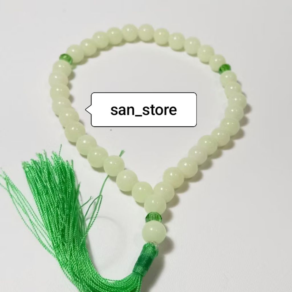 tasbih batu posfor asli menyala dalam gelap sangat terang