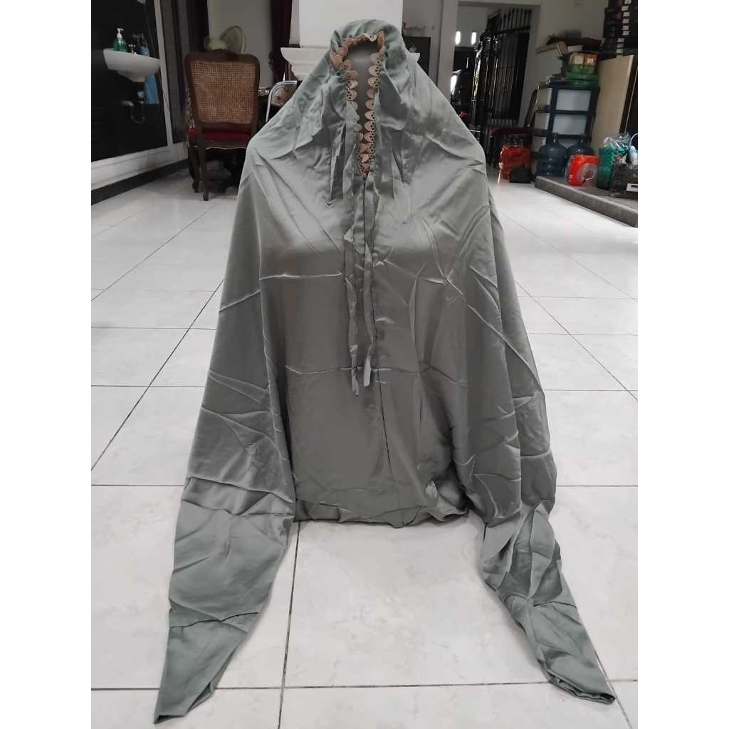 mukena terusan silky polos,mukena terusan polos warna