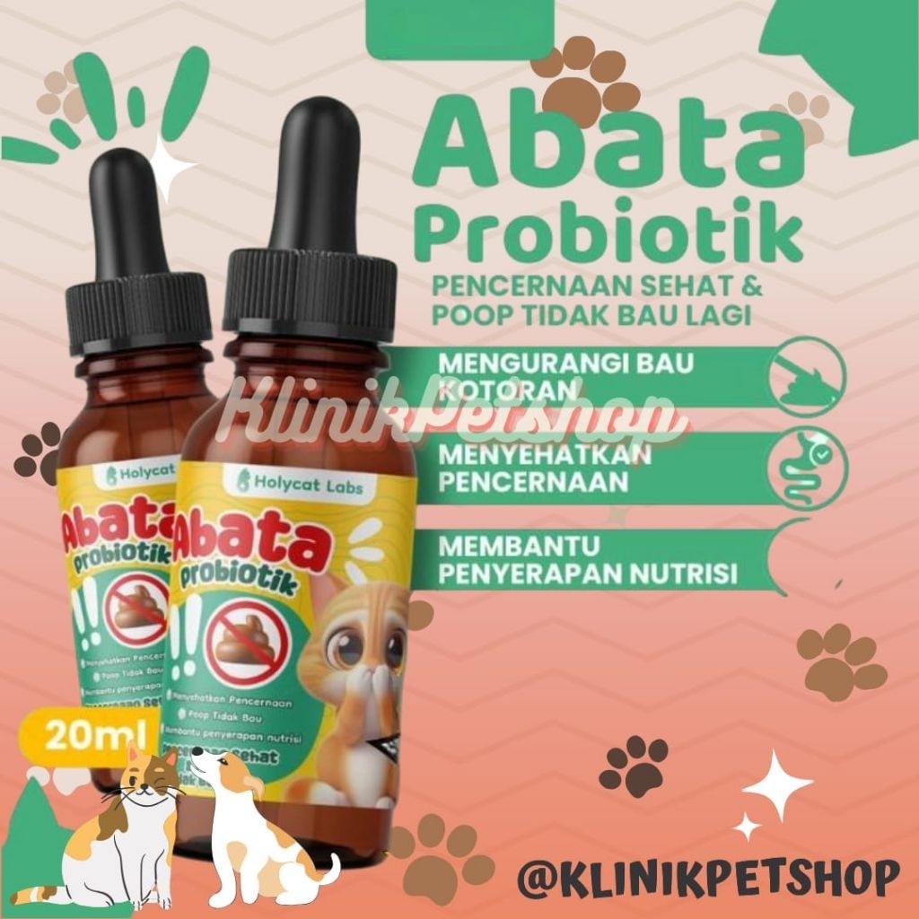 ABATA PROBIOTIK - Holycatlabs ABATA PROBIOTIK agar pencernaan sehat untuk kucing