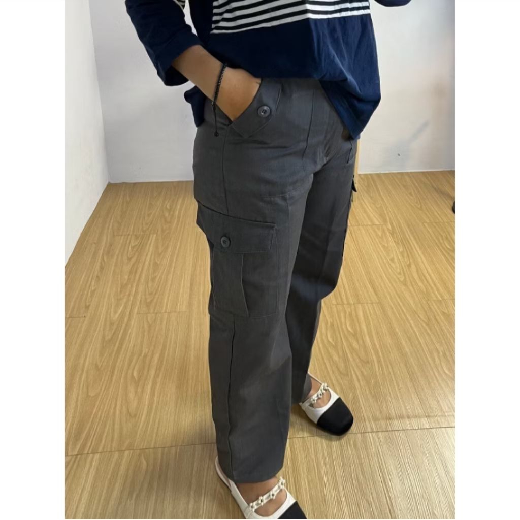 Celana Cargo Wanita Celana Kulod Cargo Premium Jumbk Celana Cargo Wanita Import Kerja Olahraga Nara 