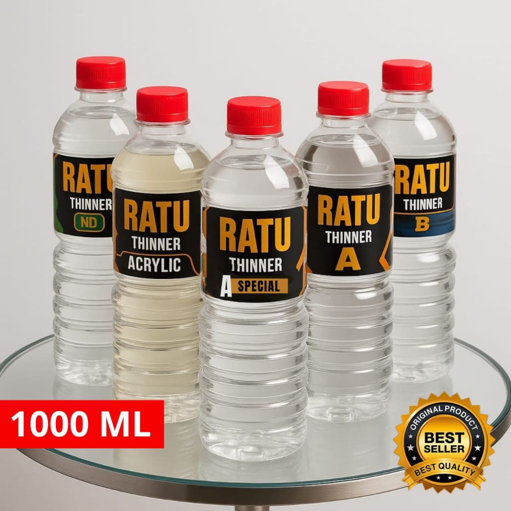 TINER THINNER Pengencer Cat Glossy Ratu A biasa, A Spesial, B Spesial ,ACRYLIC ,ND Super, HG 1 LITER