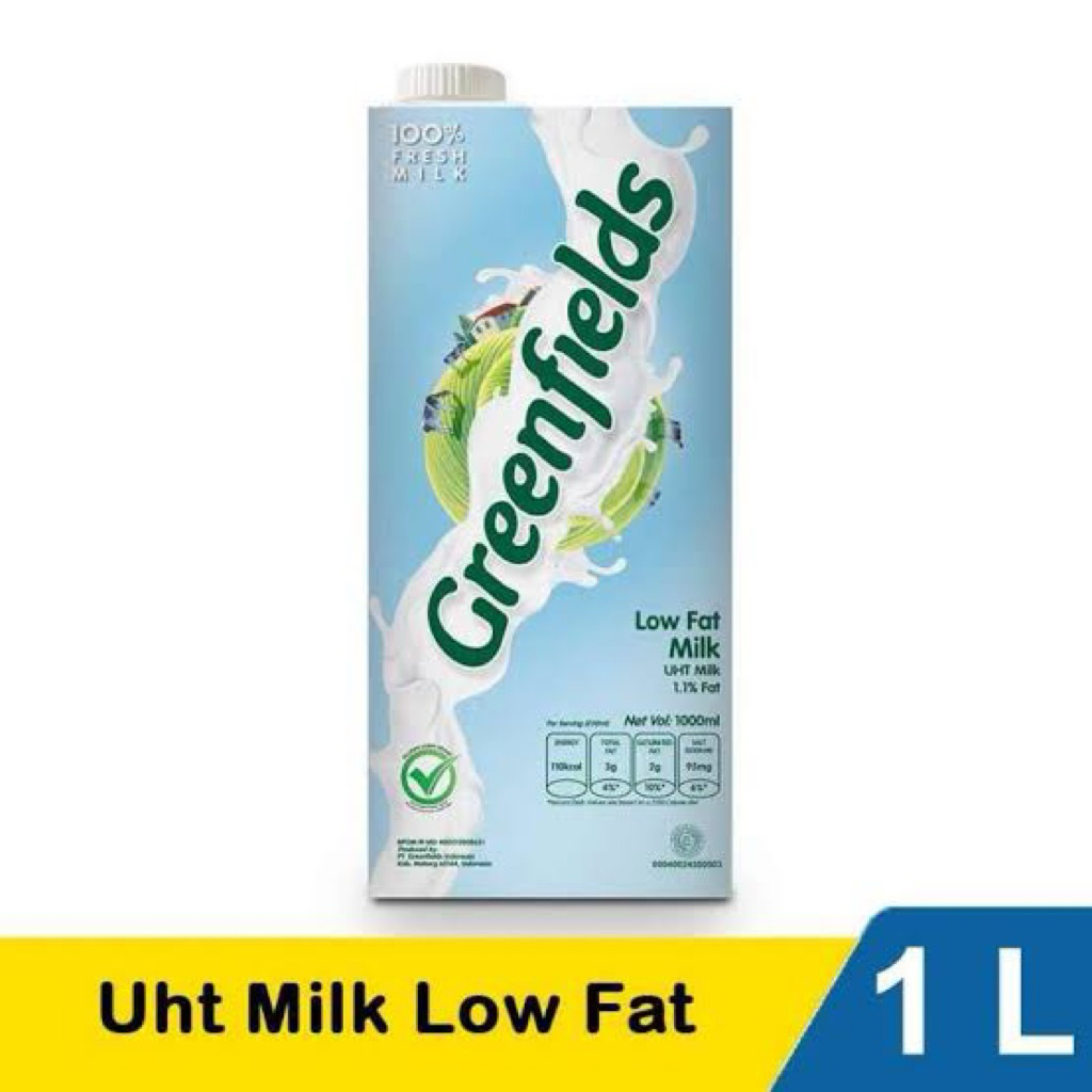 

Greenfields Low Fat Milk / Susu Cair UHT Greenfields 1 Liter